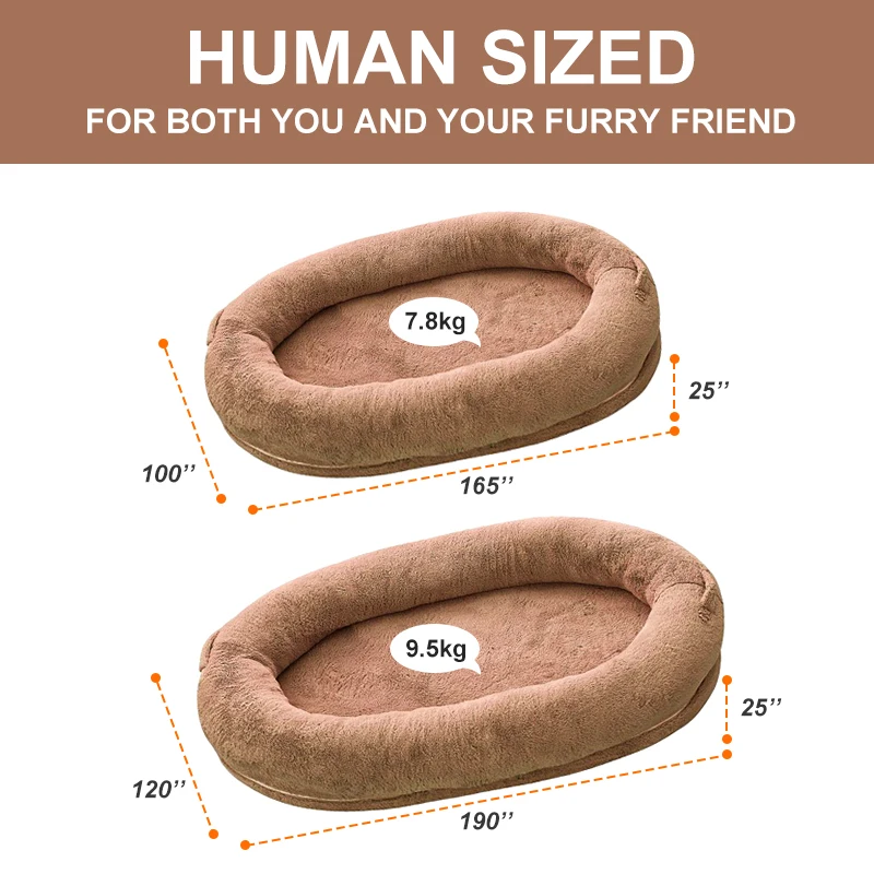 memory foam luxury human size dog bed giant large xl donut cave sofa best seller accessories dog pillow mattress bed pet product
