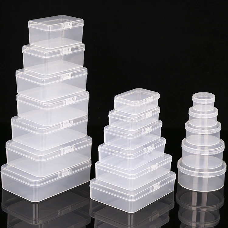 PP Case Jewelry Earrings Necklace Rings Ear Studs Packaging Clear Box Bead Tools Small  Plastic Container