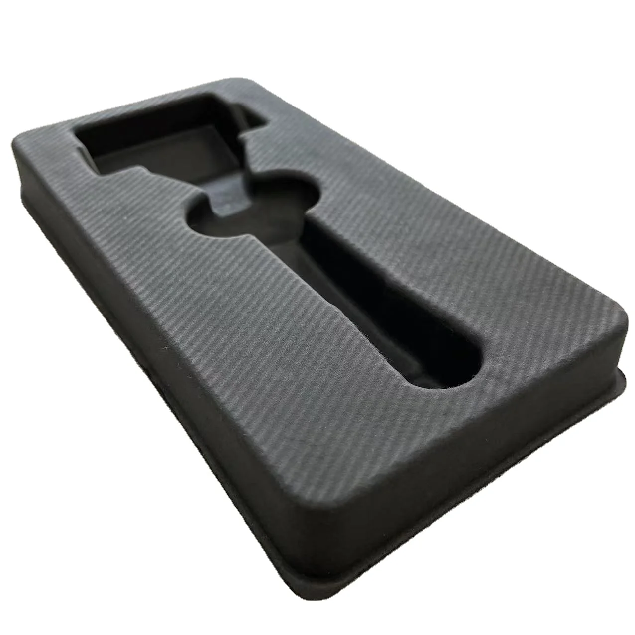 Custom Eco-friendly Sugarcane Paper Bagasse Pulp Model Tray Inset Packing Electronics Packaging