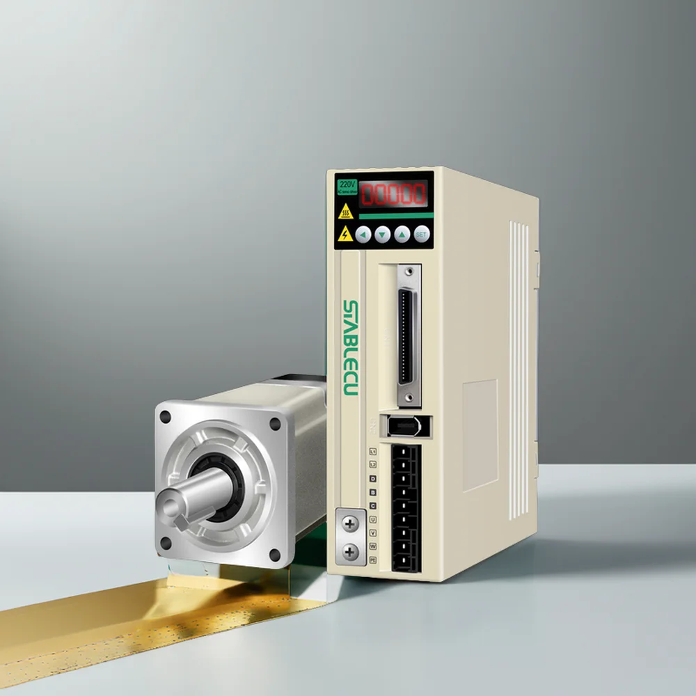 Industrial 400W 17-Bit Automatic Servo Motor and 220V Servo Drive Three-Phase Totally Enclosed for Tapping Machine