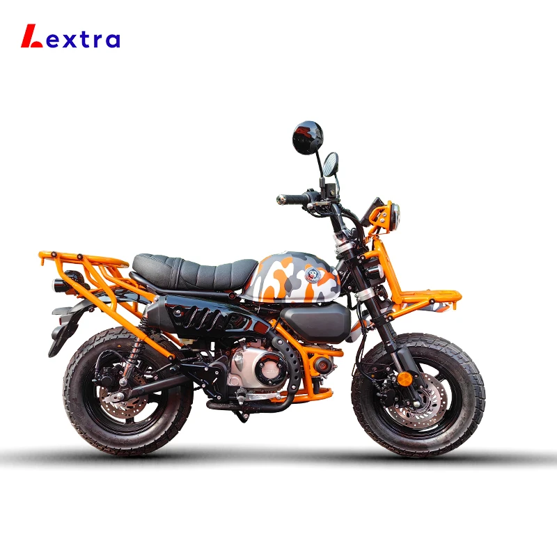 Lextra High Quality 150cc Mini Bike Retro fishing camping base moto 150cc WALL-E Vintage Motorcycle