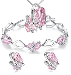 SWAR Elements Wish Stone Pendant with Birthstone Crystal