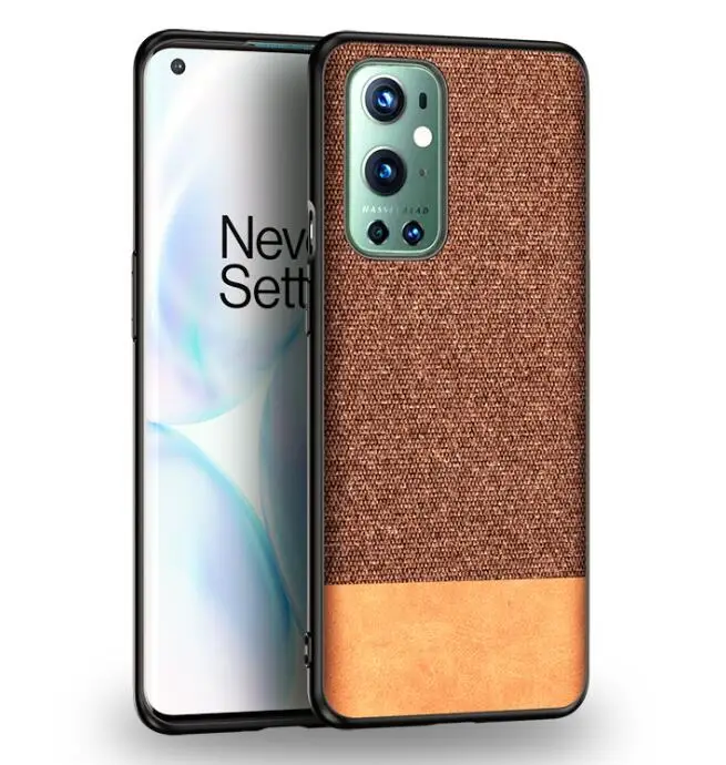 Luxury Ultra Slim PU Leather Shockproof Denim Fabric Pattern Phone Case For Oneplus 9 Pro