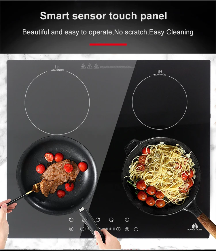 New Developed 590mm 2200W  8kW Induction Cooker Electric hob Four Zone Induction Stove Build-in