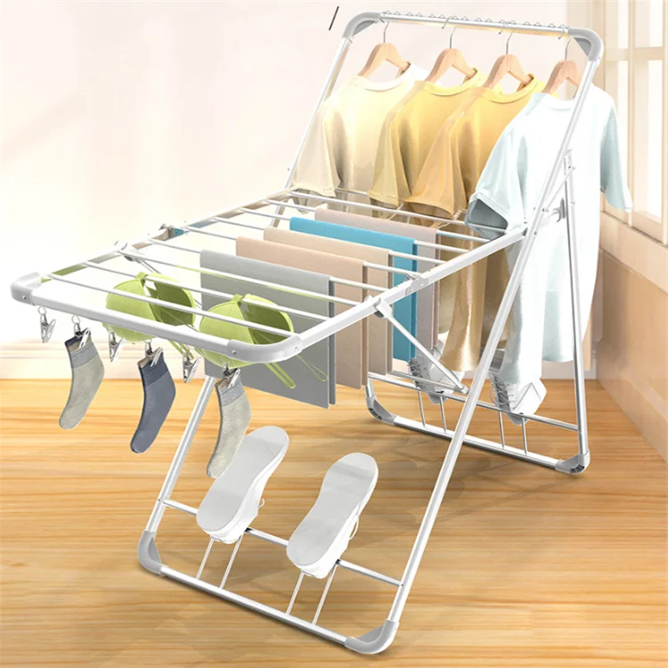 Aluminum Foldable Laundry Garment Hangers Racks