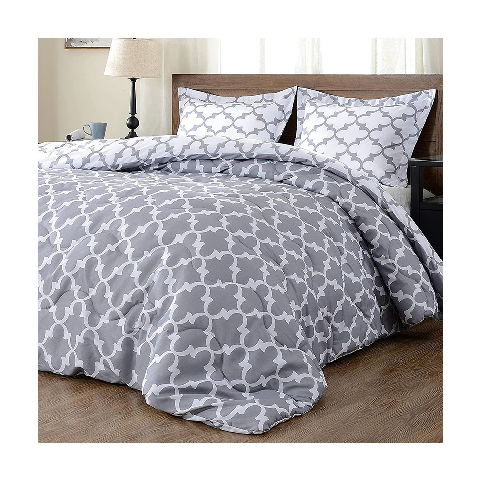 grey comforter queen set