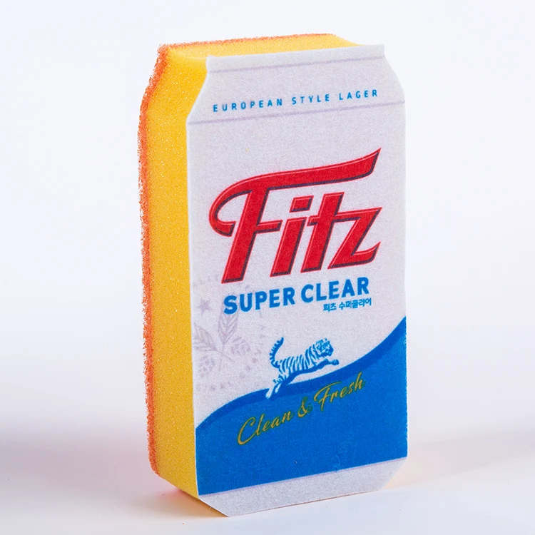 Customized advertising gift cleaning kitchen sponge scrubber dishwashing scouring pad