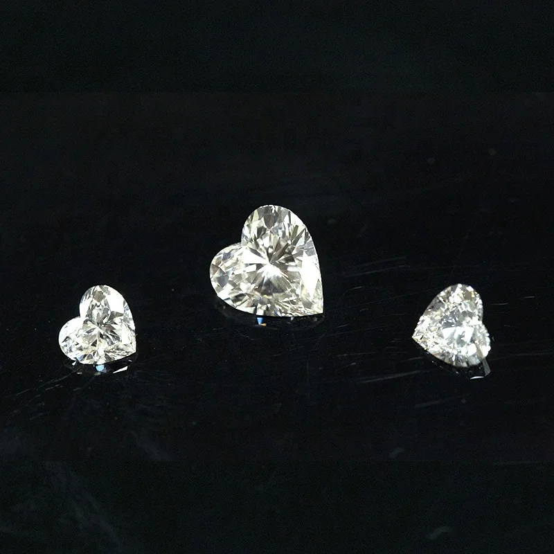 CRYSDIAM Heart Cut VS1 CVD  diamond 3 carat cvd diamond loose lab grown diamond cvd