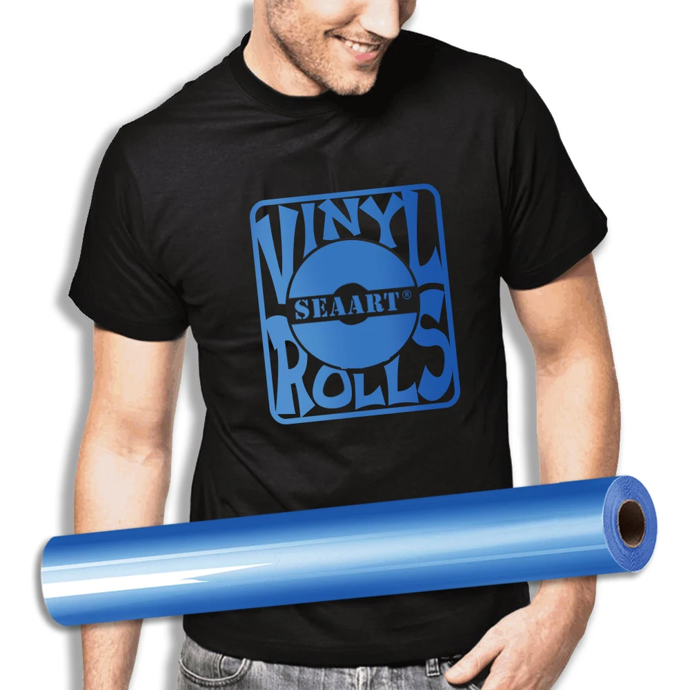 Sky Blue Sticky PET Wholesale PVC Heat Transfer Iron On Vinyl