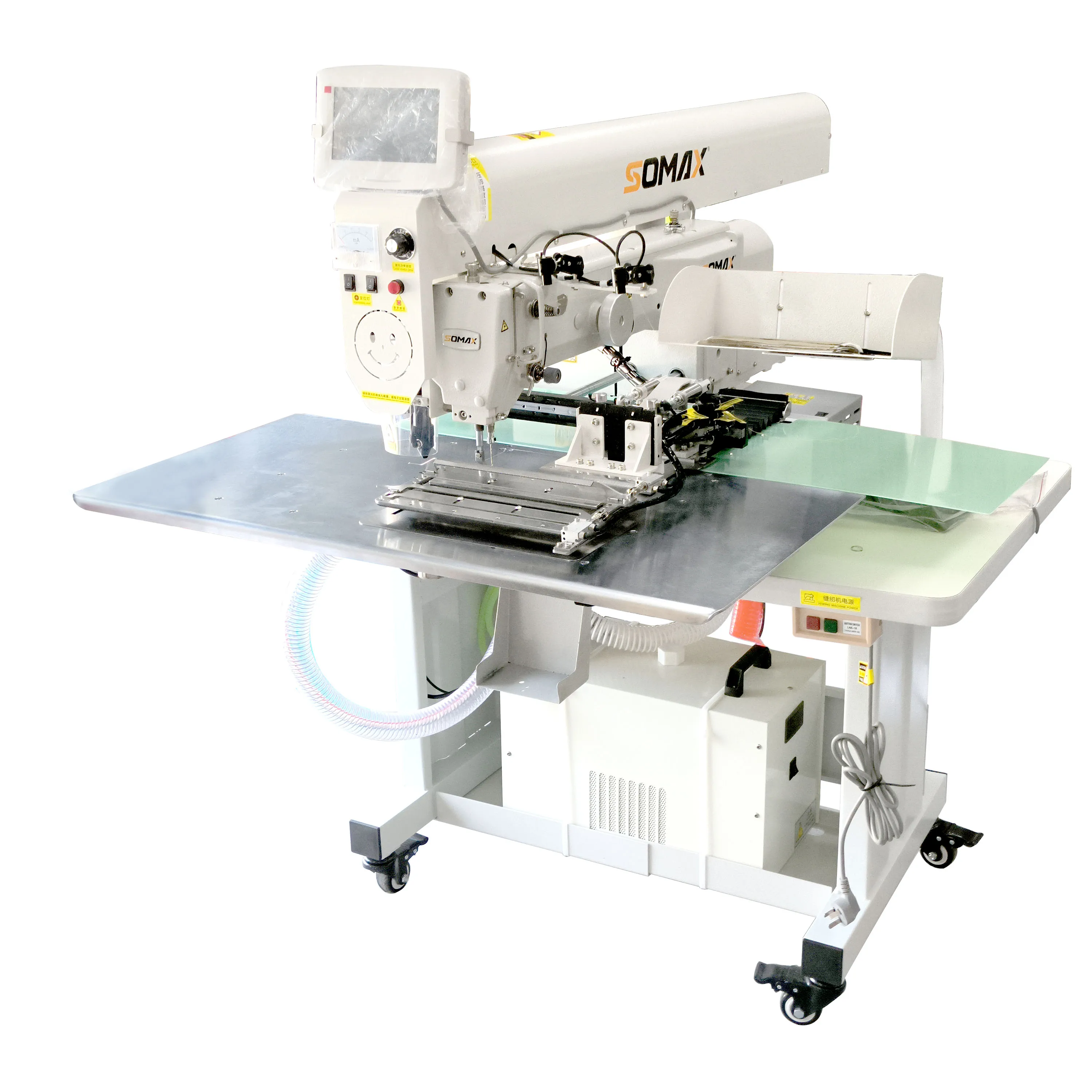 Home Made SM-16S  Hot Laser Automatic Pocket Making Polo Shirt Placket Open Industrial Pattern Sewing Machine Price Used