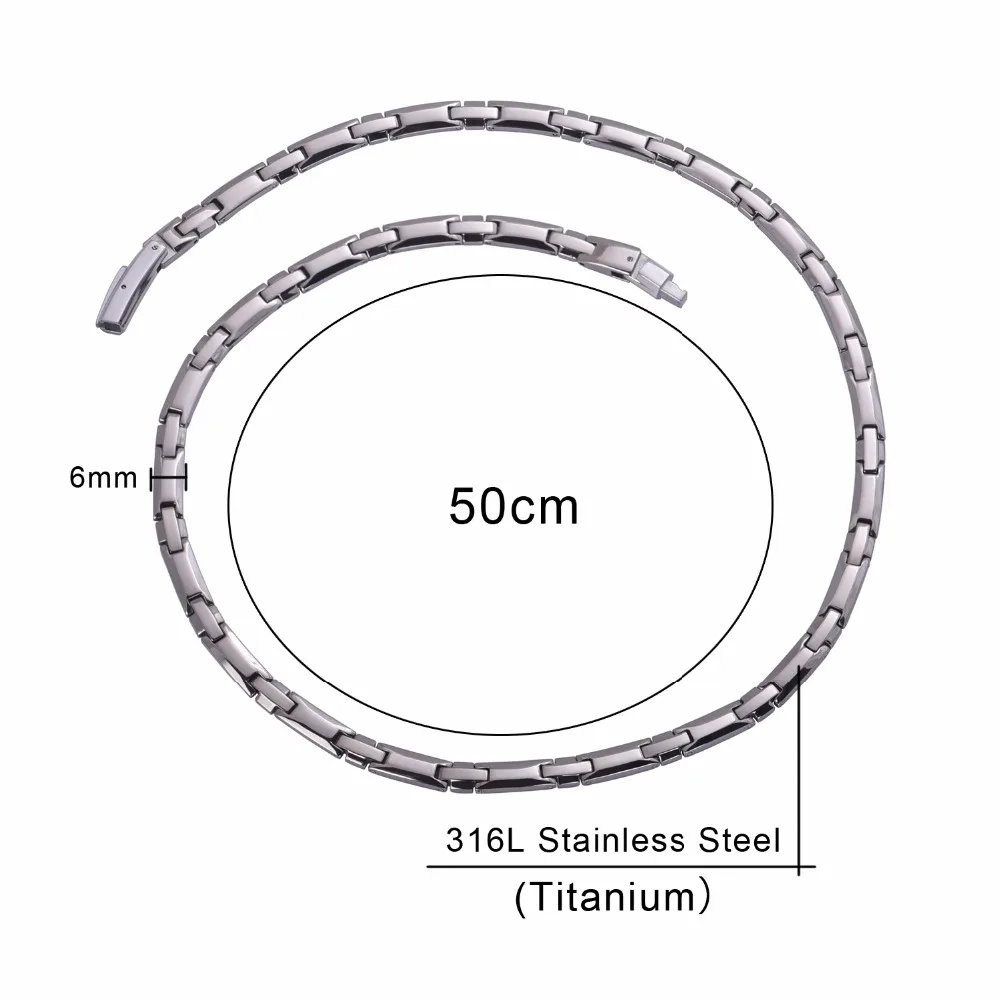 Fashion Jewelry Titanium Magnetic Metal Germanium Necklace In Stock