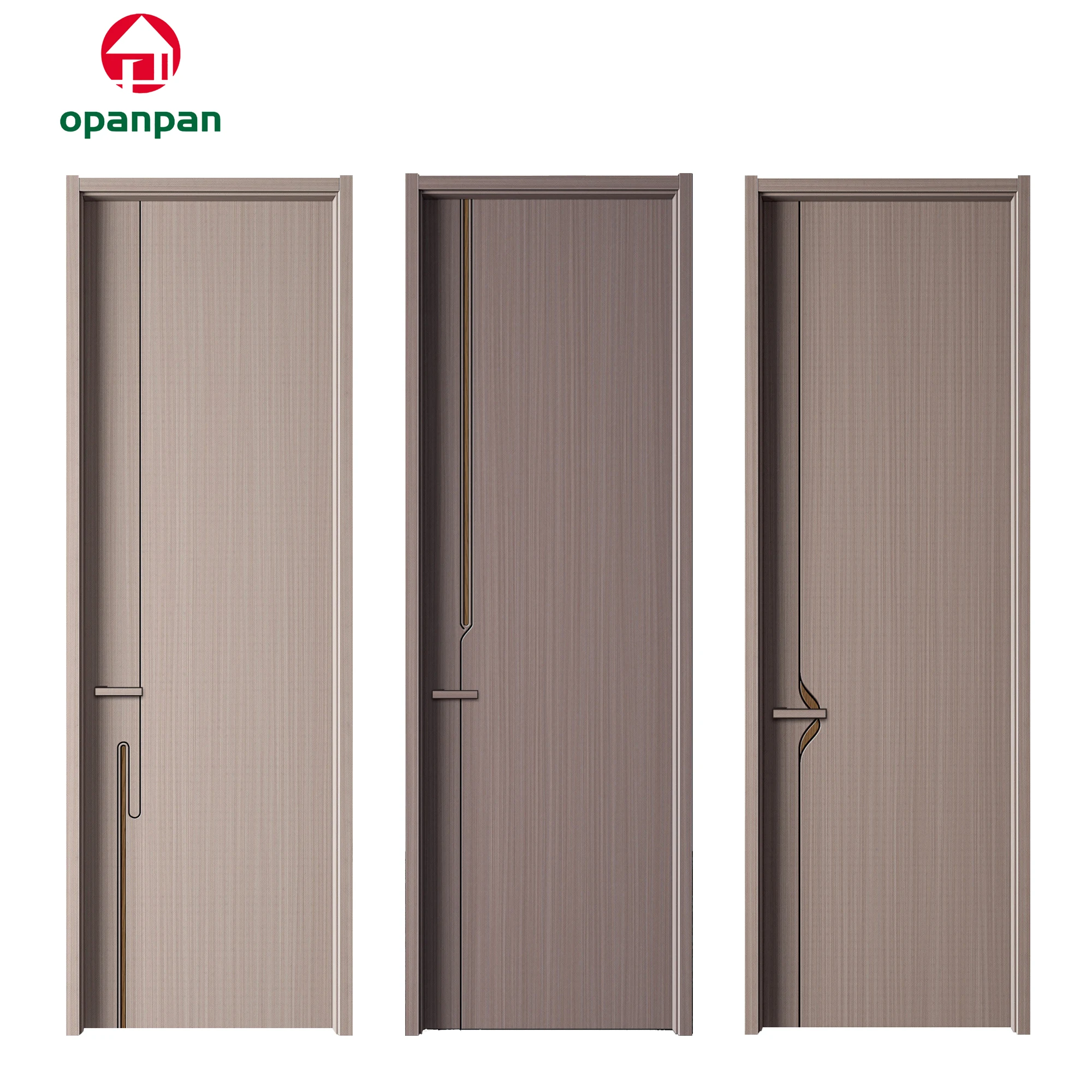 China Design Wholesale Contemporary Interior Doors Solid Wood Door Plane Wooden Doors For Sale