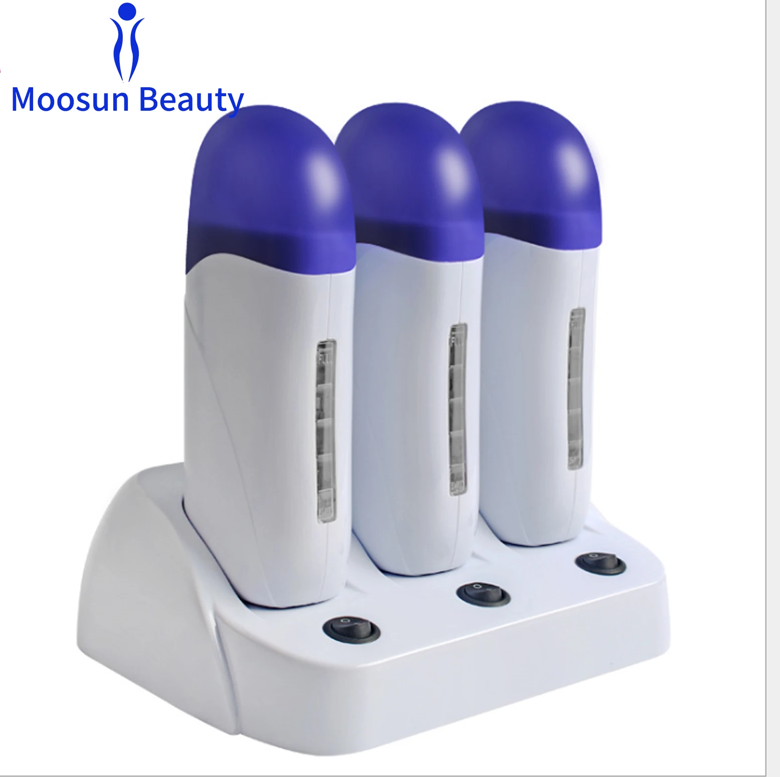 Professional WHITE Depilatory Wholesale Refillable Melting hot wax machine melting machine Roll On heater
