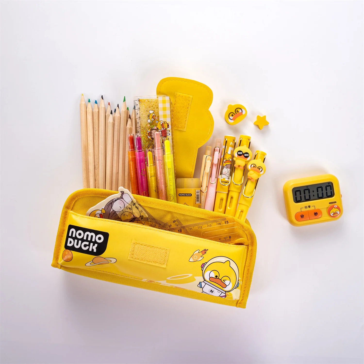 Maihe Cartoon lovely double zipper large capacity portable decompression pen bag INS Japanese style pencil case with theme IP