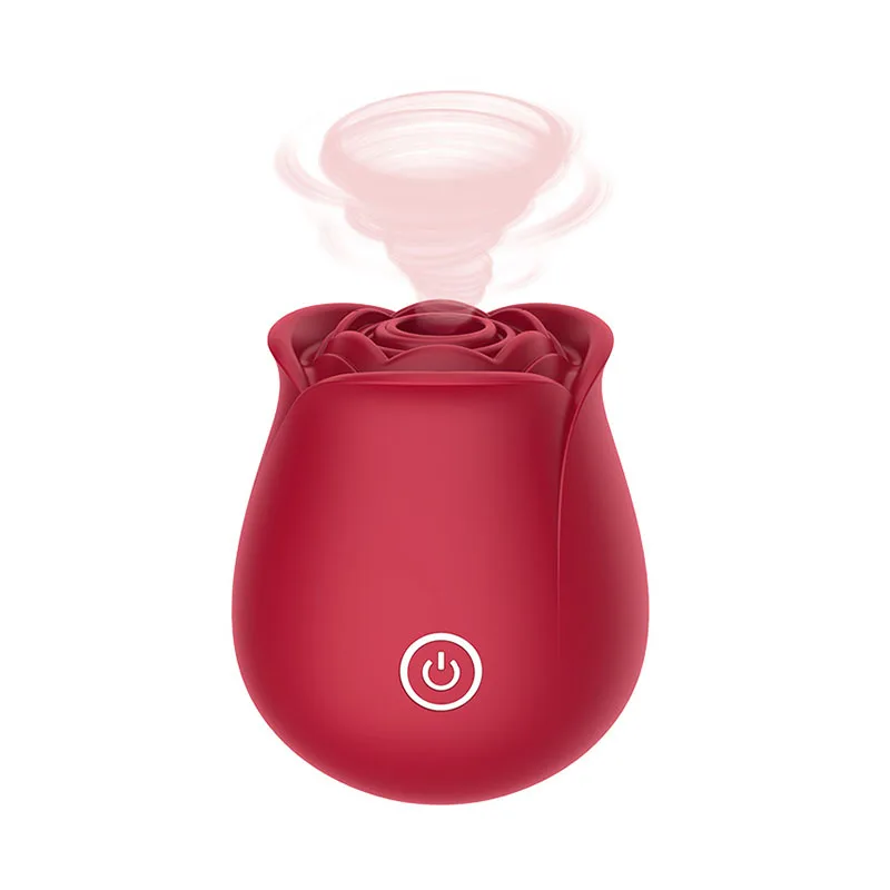 2 In 1 Nipple G Spot Massager 10 Frequency Sucking Rose Shaped Silicone Vibrator Clitoris Vibration Adult Sex Toys For Women