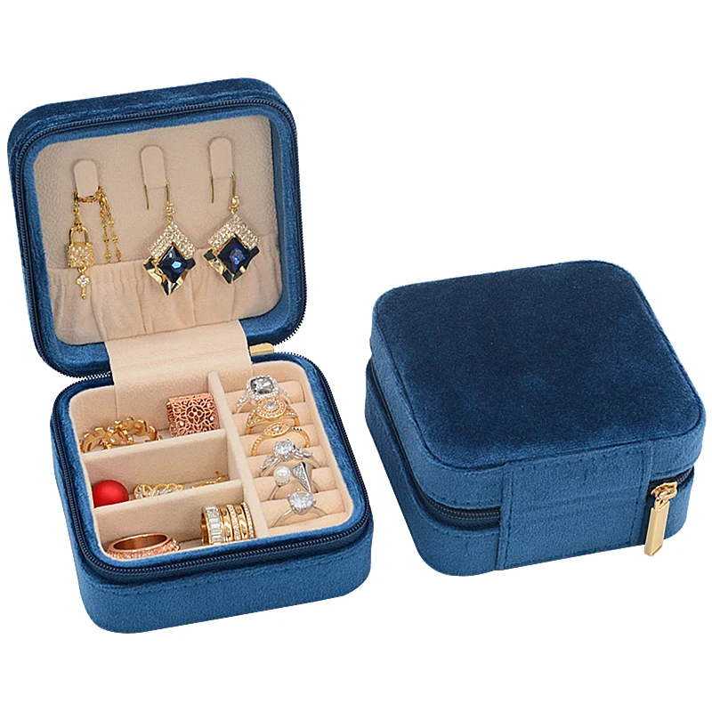 Wholesale Mini Travel Jewellery Case Portable Ring Earring Necklace Storage Organizer Custom Pu Leather Small Jewelry Box