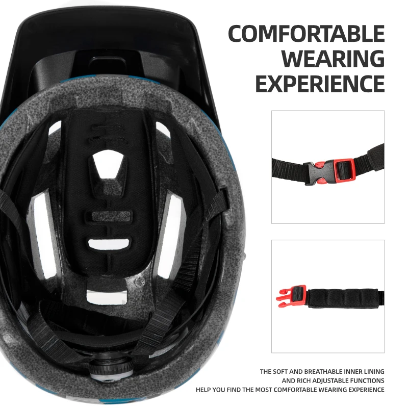 Mountain bike helmet with Action camera base universal buckle ex-factory price