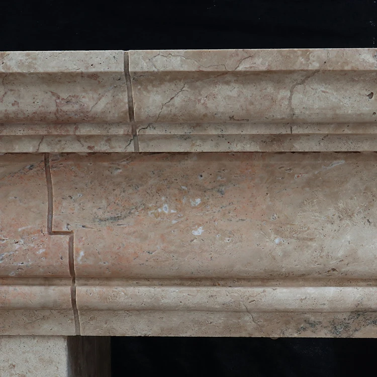 Factory direct supply whole sale old world design travertine stone fireplace mantel
