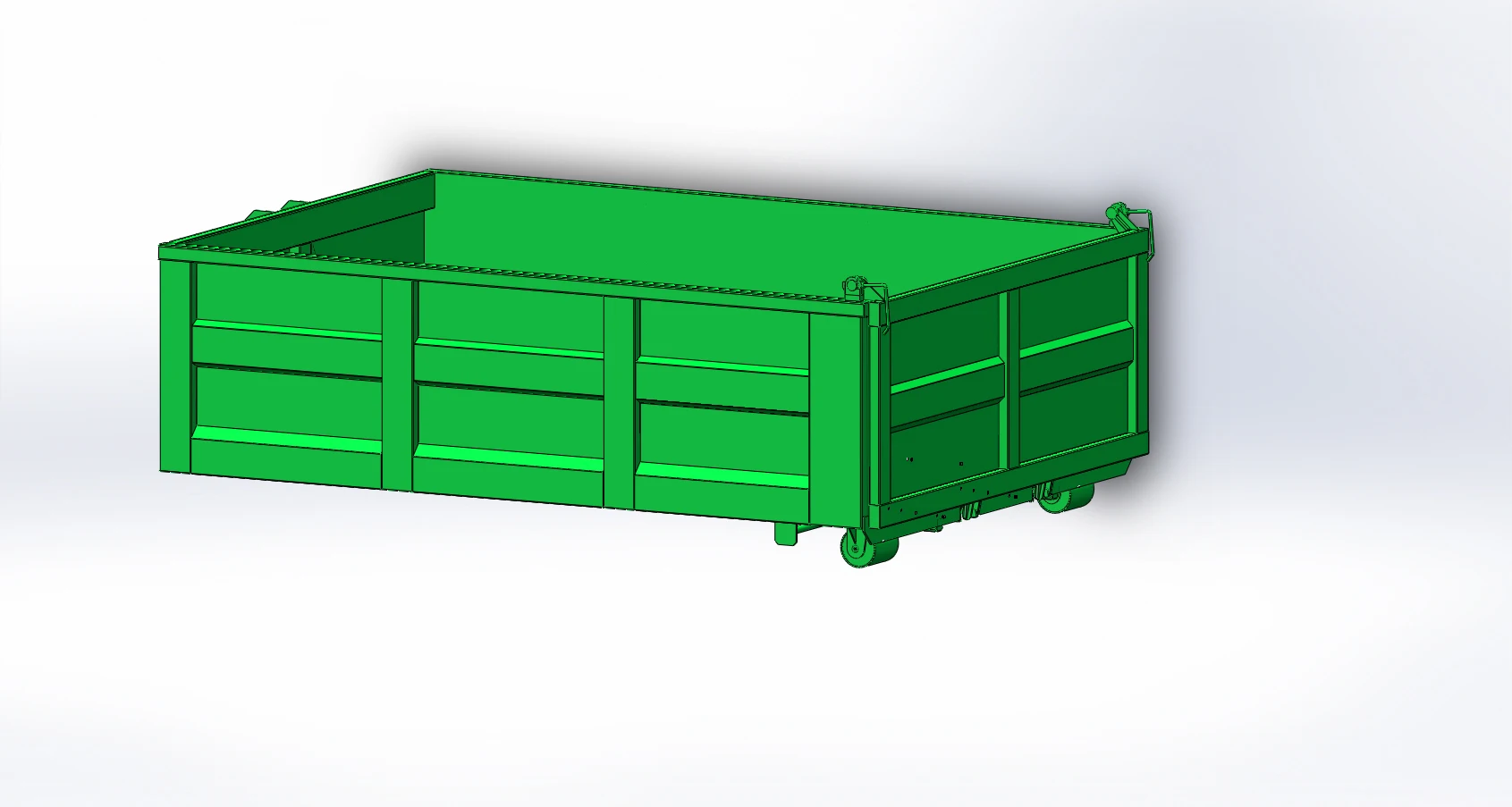 4T-6m3 customized made back dump gate skip container garbage  bin waste sorting and recycling hook lift bin