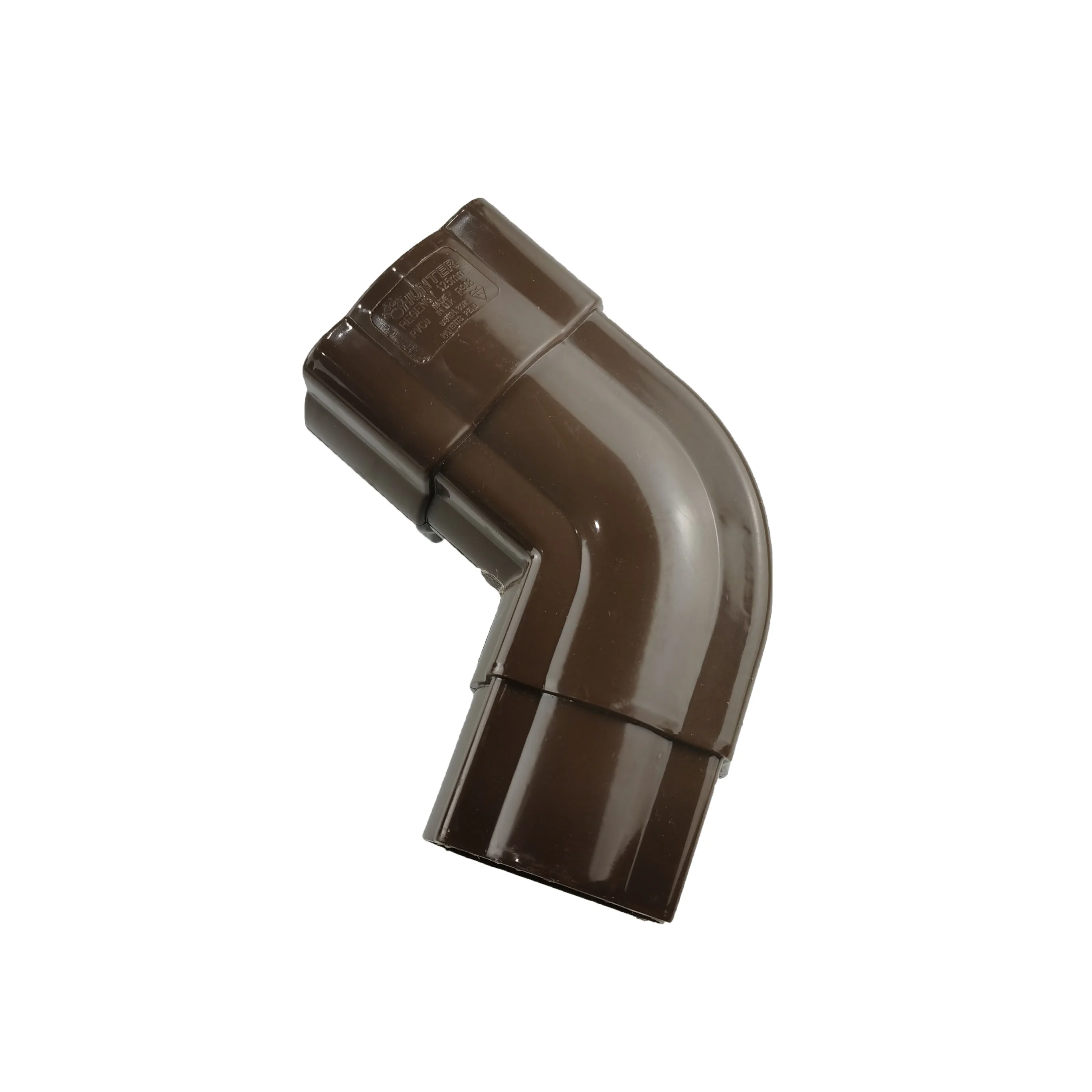 Stock available 5.0 Inch  Brown PVC Gutter System 135 Degree Elbow for Building