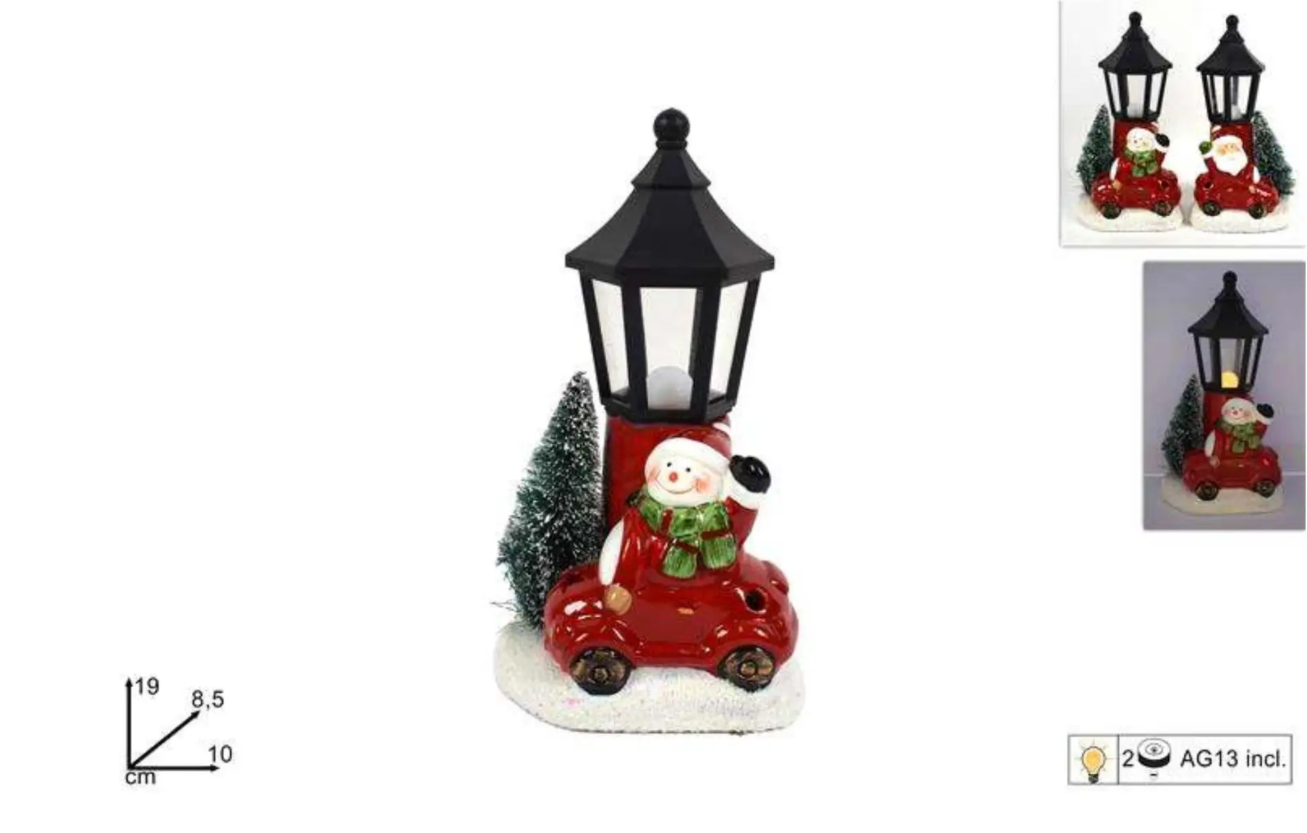 Ceramic Decor Christmas Ornaments Christmas Santa Figure Lighthouse With Led Lights Party Gifts Home Decor Lighthouses