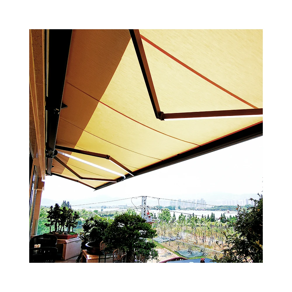 Customized Aluminum Folding Arm Outdoor Balcony Patio Garden Electric Full Cassette Retractable Awnings