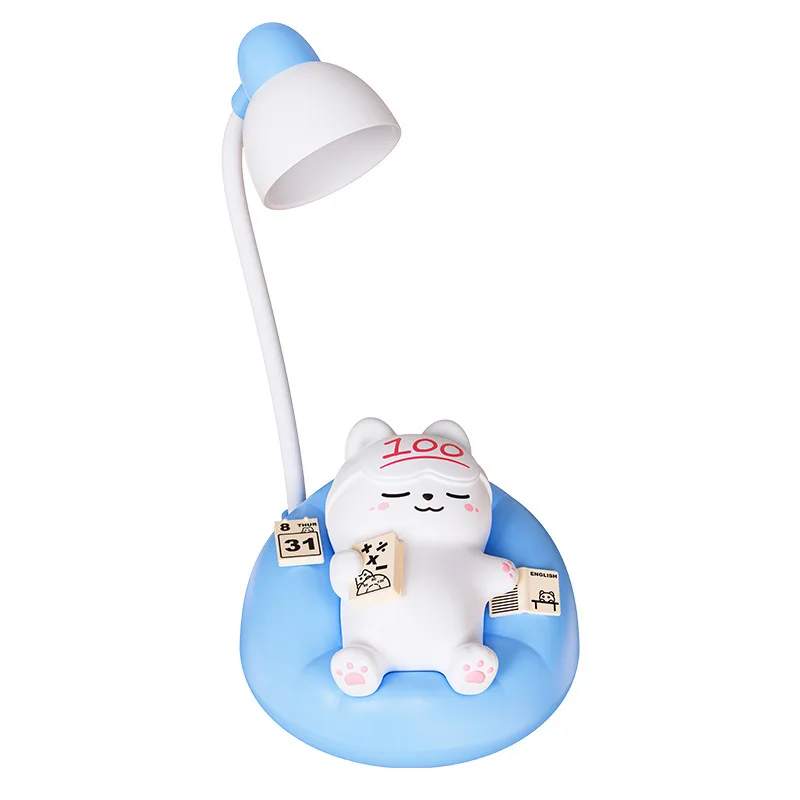 Wholesale Cute Sleeping Cat Pat Night Light Bedroom Bedside 3-speed Adjustable Eye Protection Ambient Lamp