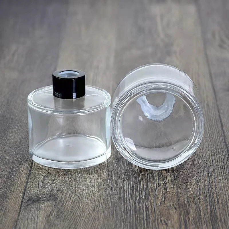 Factory  OEM ES93 Round Cuboid Oval Top Transparent Essential Oil Perfume Aromatherapy Glass Bottle for Diffuser Wholesale