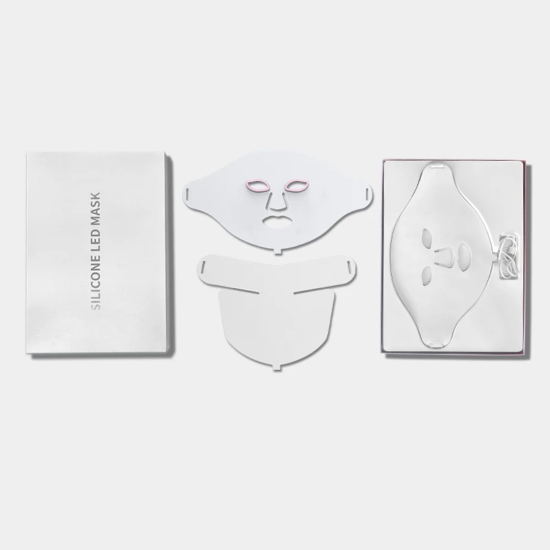 2022 Silicone LED Mask Face Beauty LED Facial Mask Therapy LED Red Light Silicone Mask With Neck