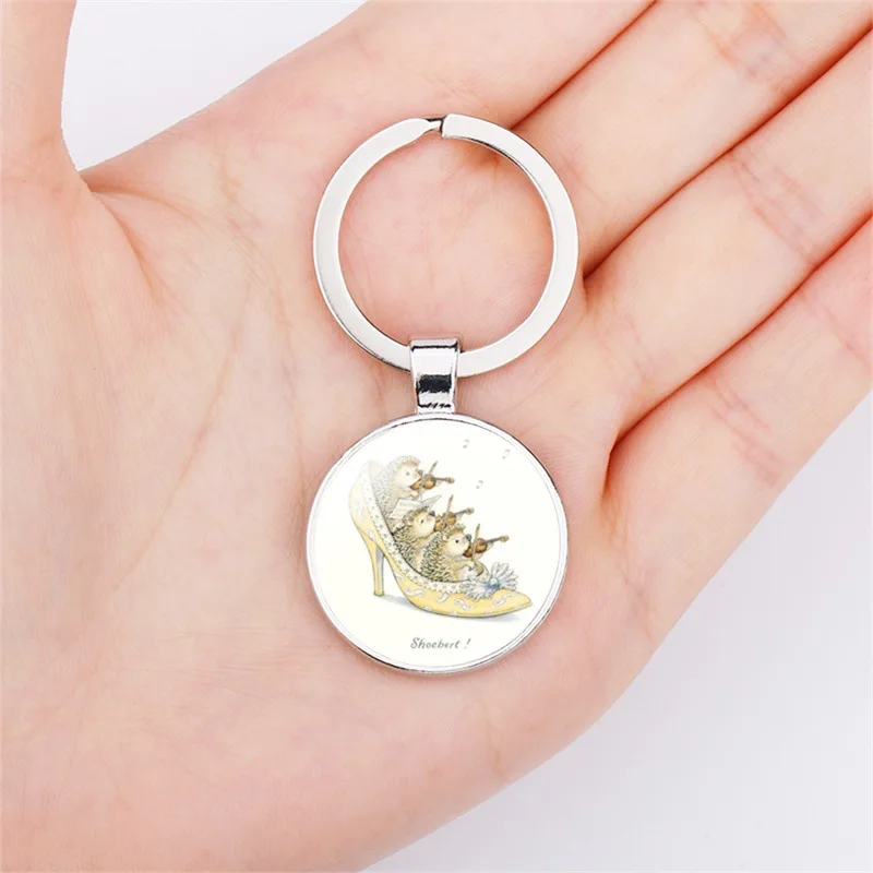 Hot Sale Cartoon Hedgehog in the Fog Zinc Alloy Keychain Simple Keychain Pendant