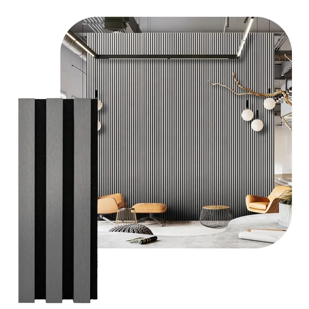 China Cheap Price Decorative Sound Absorbing Wood Veneer Slat Wall Acoustic Panels For Wall Decoration And Acoustic Treatment