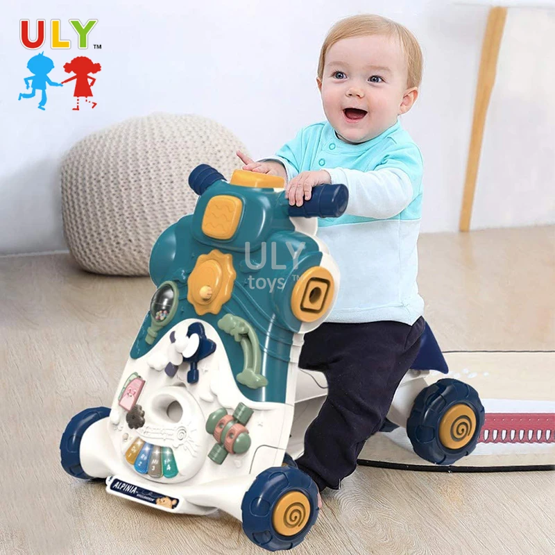 Wholesale Sit To Stand Baby Strollers Walkers 3 In 1 Musical Baby Toddler Activity Strollers Walkers For Baby Boy