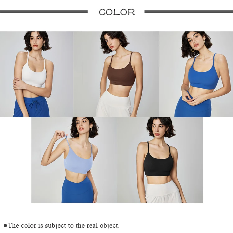 Wholesale Bulk High Impact U Neck Fitness Vest Comfortable Elastic Crop Tops with Removable Pads Teens Hot Sexy Sports Bra