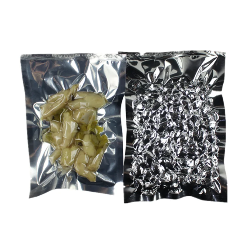 100pcs 16X24cm 2022 logo transparent foil vacuum sealer bag