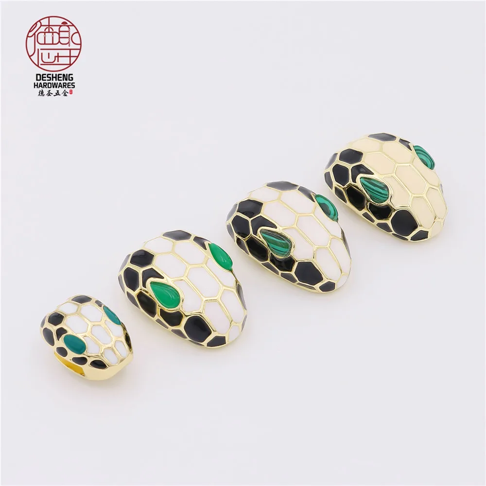 Handbag Accessories Metal Button For Bag Colorful Decoration Snake Shape Lock For Bag