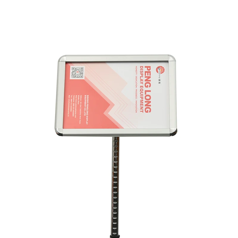 Both Vertical and Horizontal Sign Displayed, menu holder for indoor