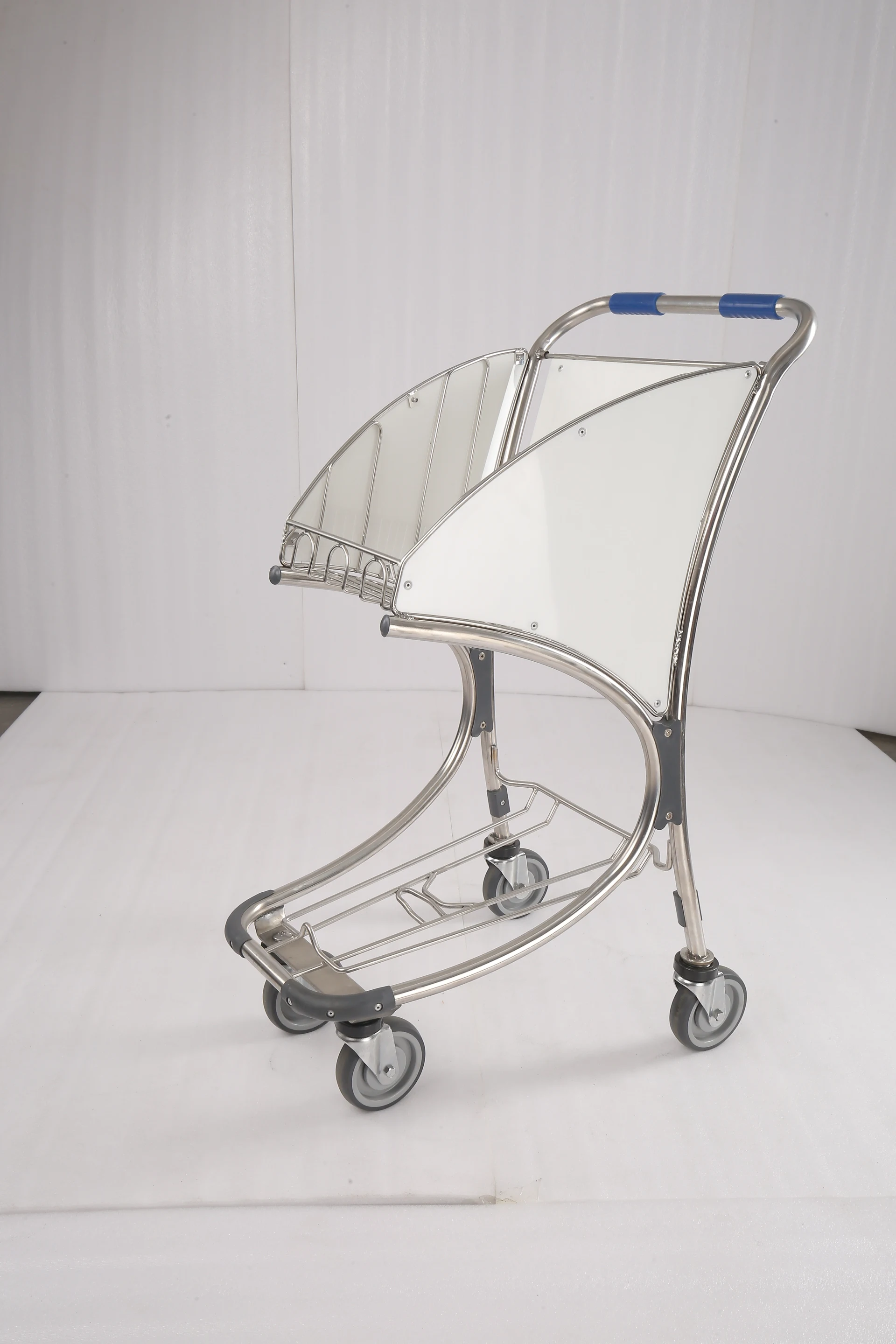 High quality Four-wheeled stainless steel airport trolley