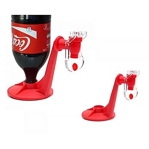 New Novelty Saver Soda Dispenser Bottle Coke Upside Down Drinking Water Dispense Machine for Gadget Party Home Bar