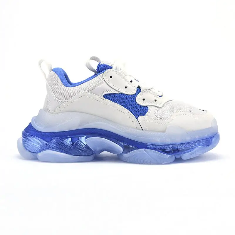 Triple S Casual Shoes Clear Bubble Midsole Black White Green Men women Platform sports Sneakers Trainers Size 36-45