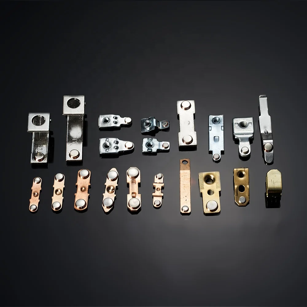 China Factory Silver Trimetal contact Solid alloy rivet contact for switch