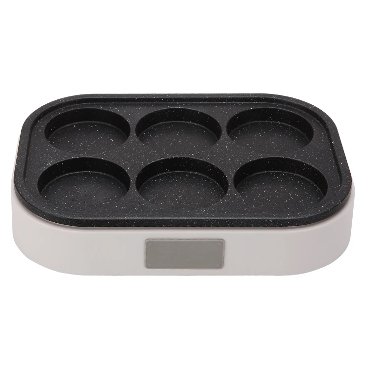 Multifunctional 6 round shaped indoor mini egg burger electric grill