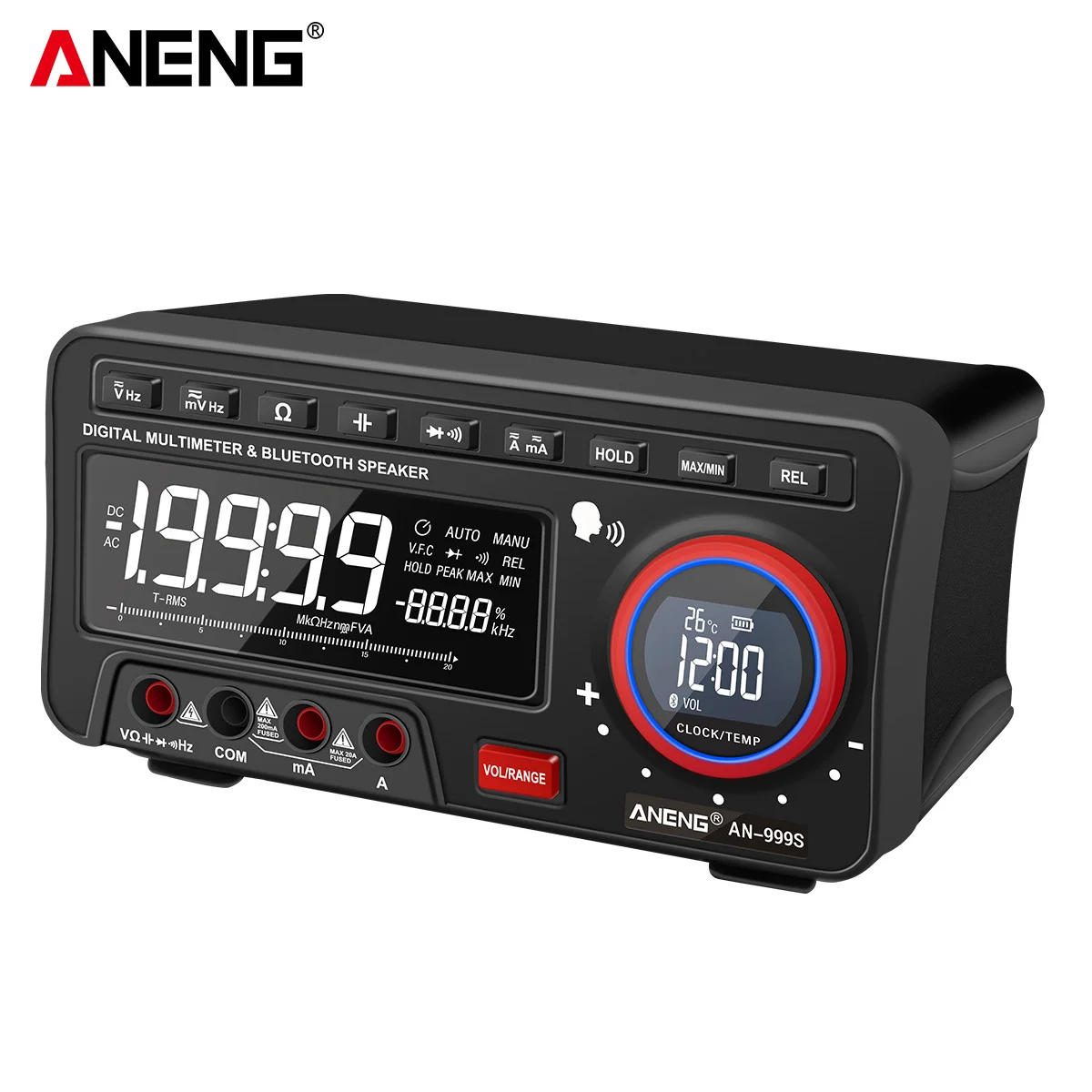 ANENG AN999S скамья голос мультиметр синий слишком th тестер 19999 отсчетов Профессиональный цифровой True Rms Autorange транзистор инструмент