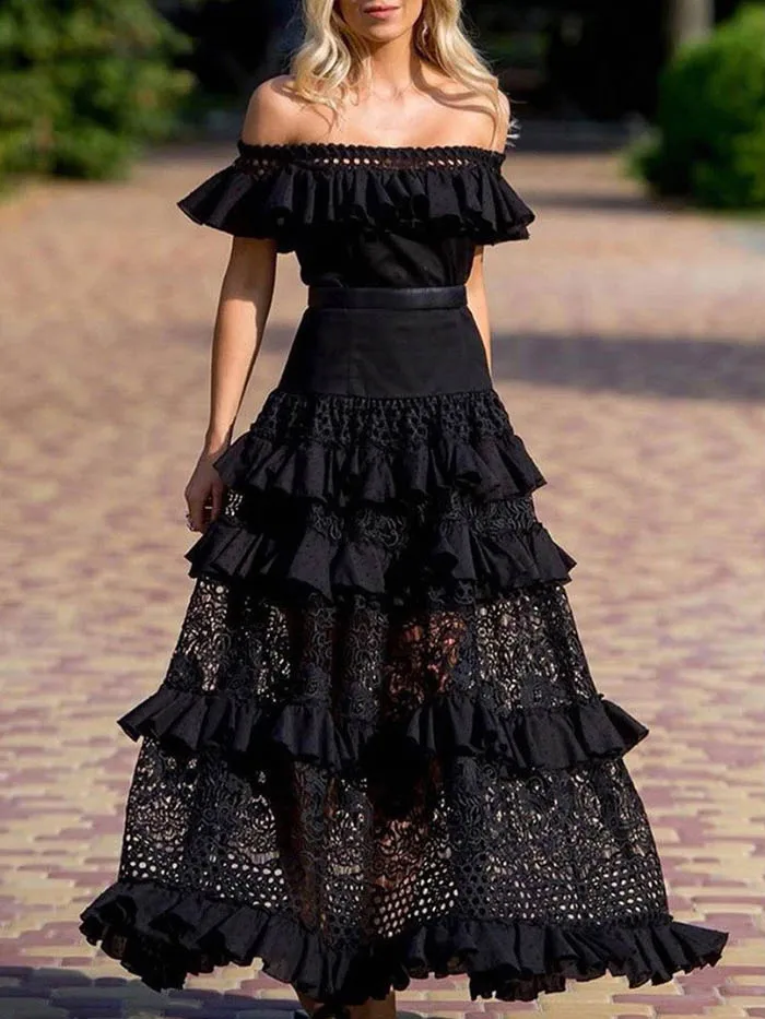Q1062  New Korean Fashion Black White Color Lace Patchwork Bridesmaid Dress Women Evening Dresses 5