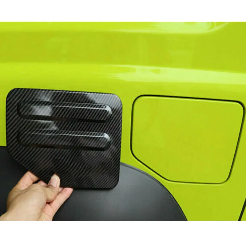 For Suzuki Jimny 2019-2020 ABS Carbon Fiber Fuel Tank Oil Gas Cover Trim Decoration Stickers Exterior Car Accessories