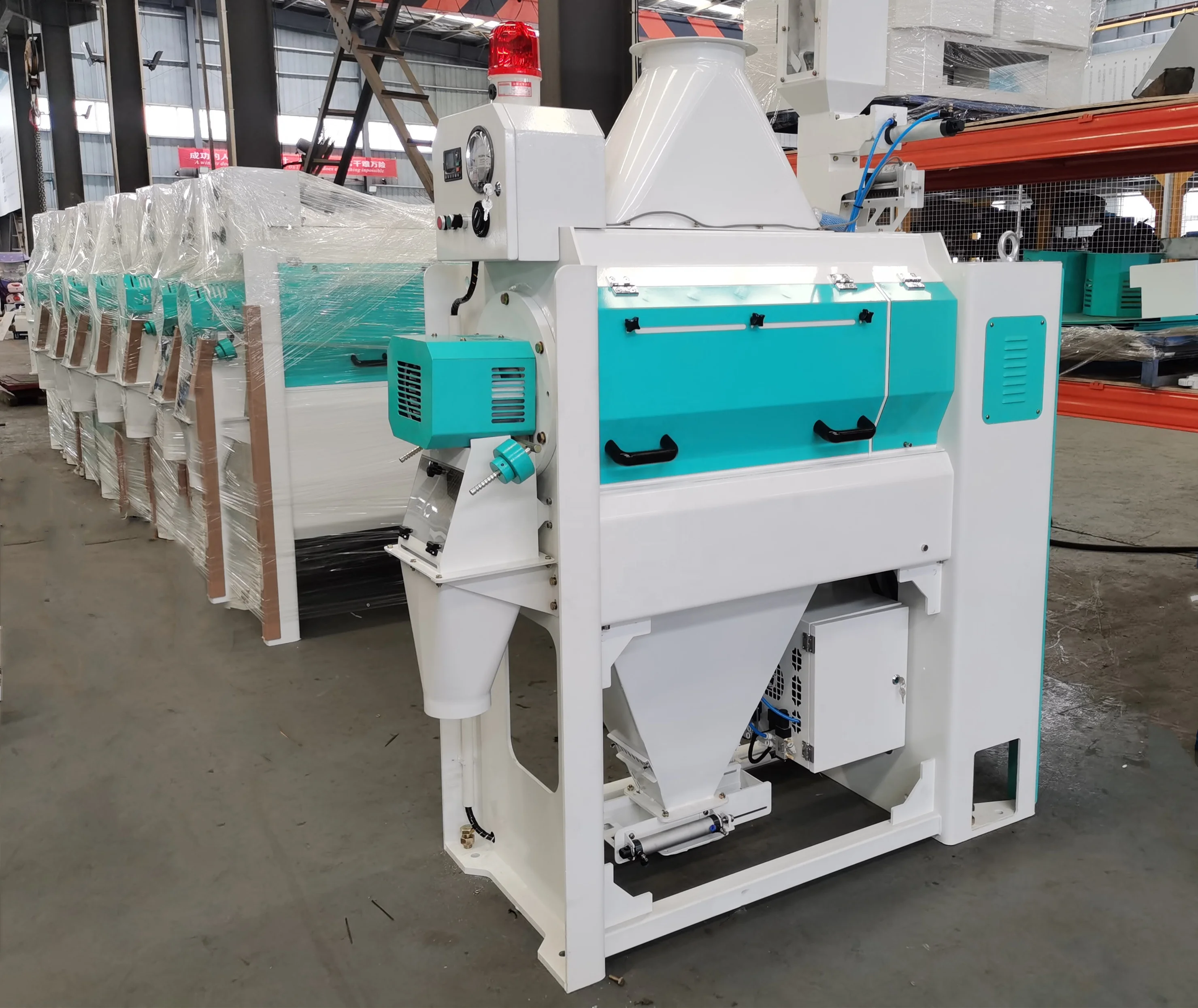 Wufeng 2022 newest Jet Air Horizontal Parboiled Rice whitening machine Air-Blowing Rice Whitener