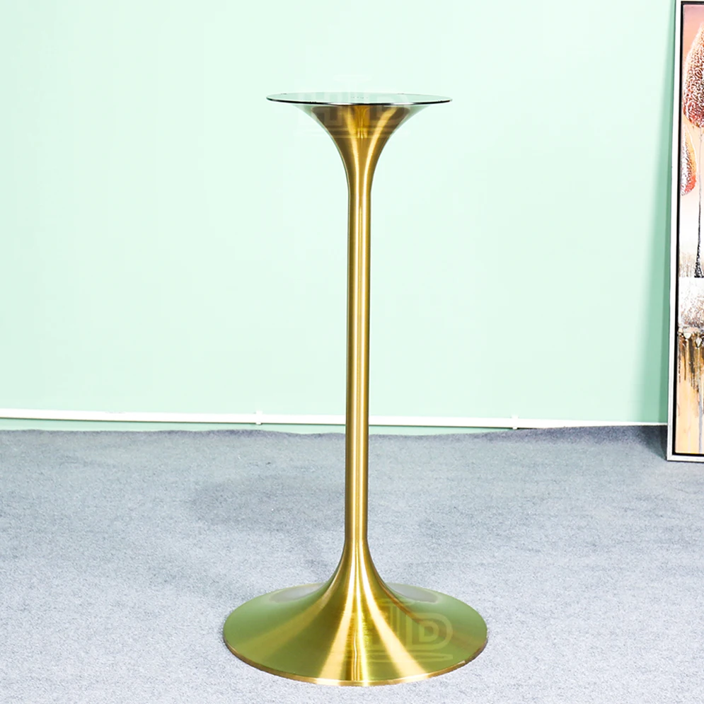 Factory direct sale rose gold chrome dining tulip table legs