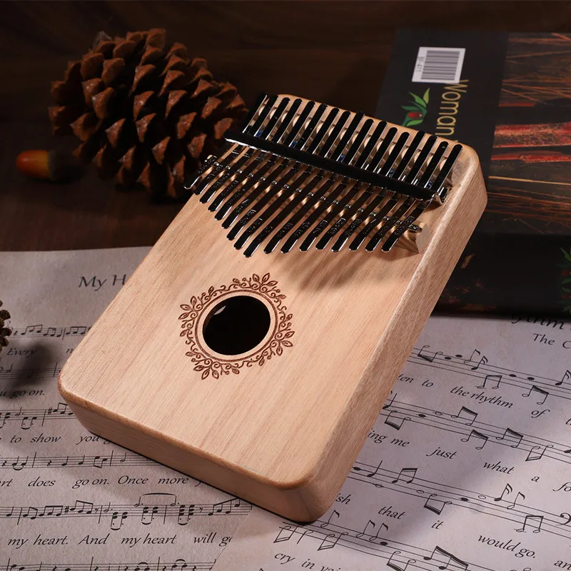 Mahogany Kalimba Sapele kalimba musical instrument 17 Keys Thumb Piano with EVA case