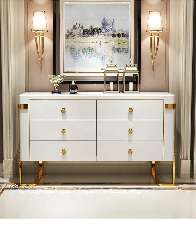 Modern Console Table Luxury Console Table With Drawer  Gold Furniture Cabinet Modern Design Living Room Cabinet  Home Furniture