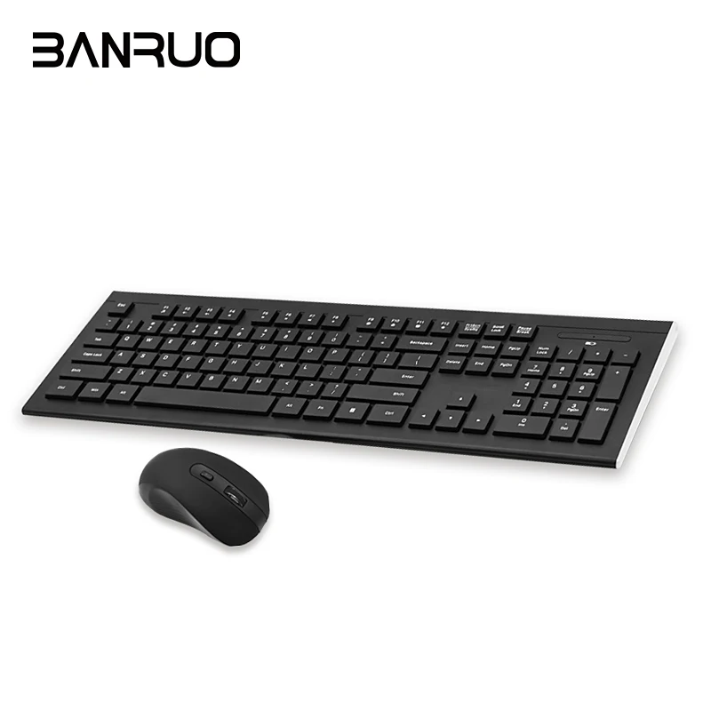 OEM Keyboard And Mouse Wireless 104 Keys 2.4GHz Full Size Computer Keyboard Mouse Combos for Laptop Desktop PC Mac
