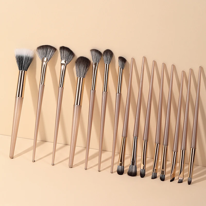 Eyes Face Make Up Brushes SY619-21 Custom Logo Single Professional Luxury Nylon Hair Makeup Brush Set 15pcs Makeup Brush Single